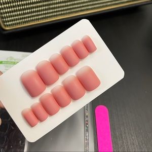 Gradient pink nail press on nail kit